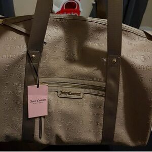 Juicy Couture Tan Embossed Duffel Bag